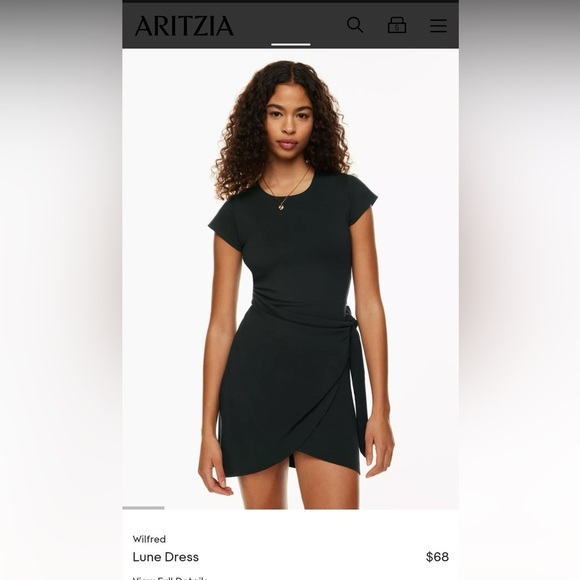Aritzia Wilfred Black Lune dress size L - Picture 2 of 6